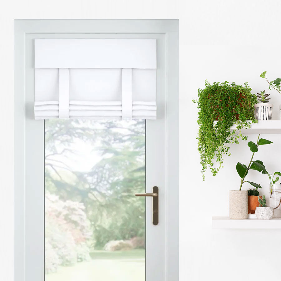 Roll-Up Roman Door Shades