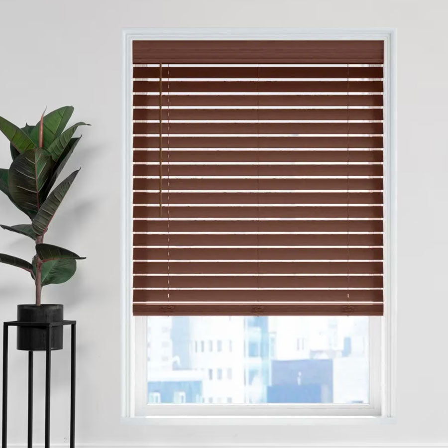 2 1/2" Magnificent Modern Faux Wood Blinds
