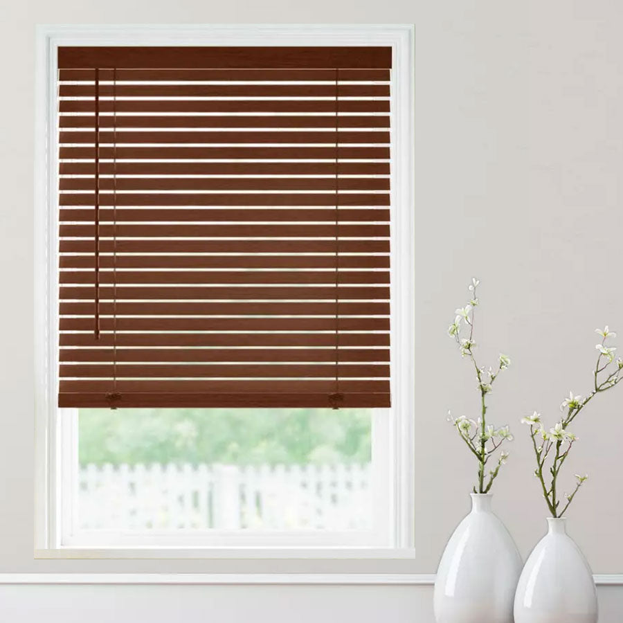 LEVOLOR 2" Cordless Faux Wood Horizontal Blinds