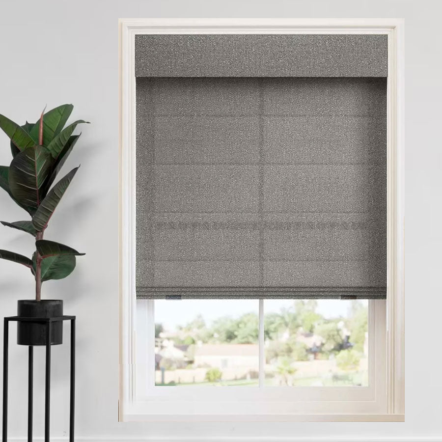 Boucle Roman Shades