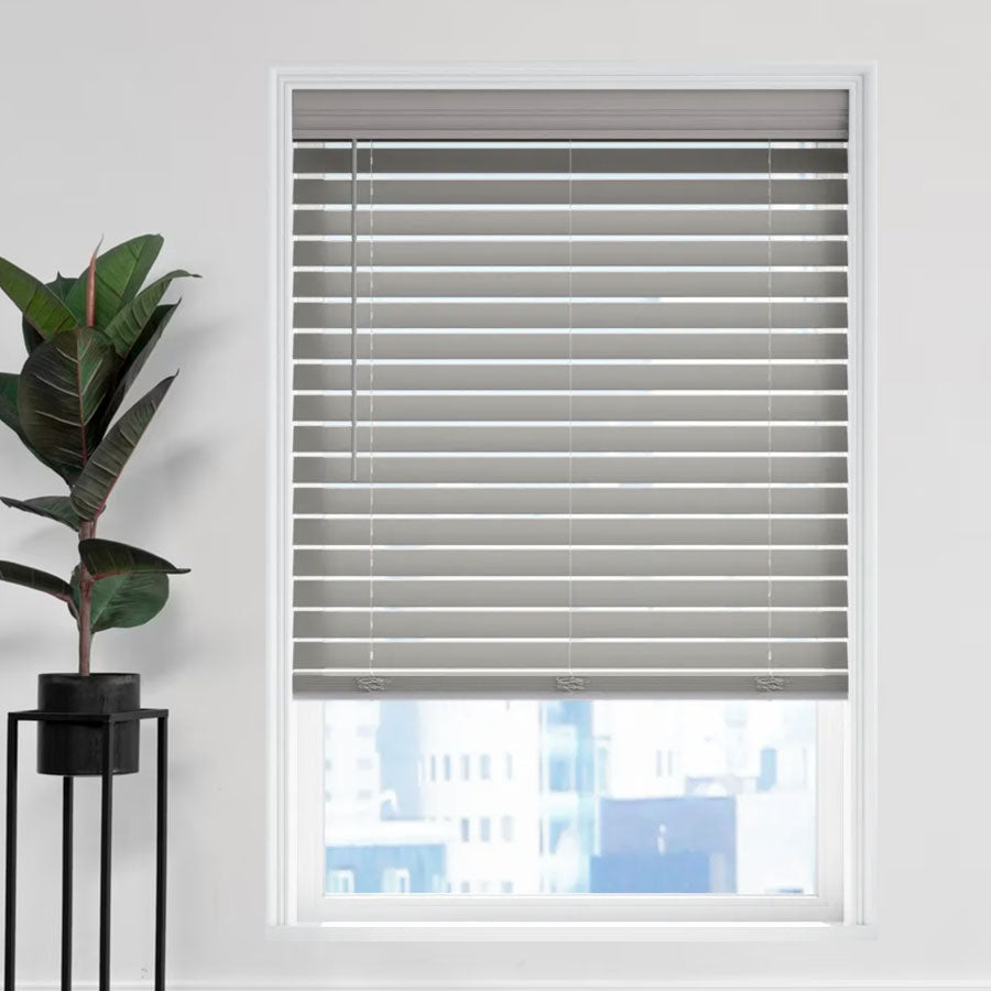 2 1/2" Magnificent Modern Faux Wood Blinds