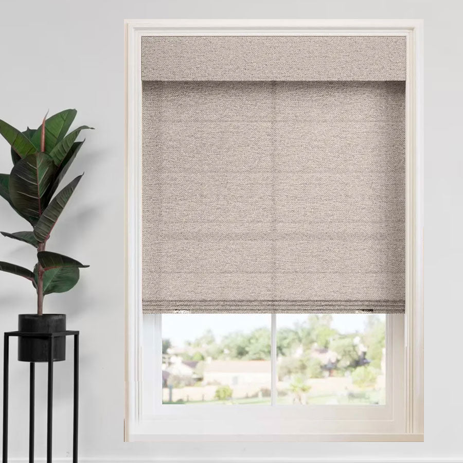 Boucle Roman Shades