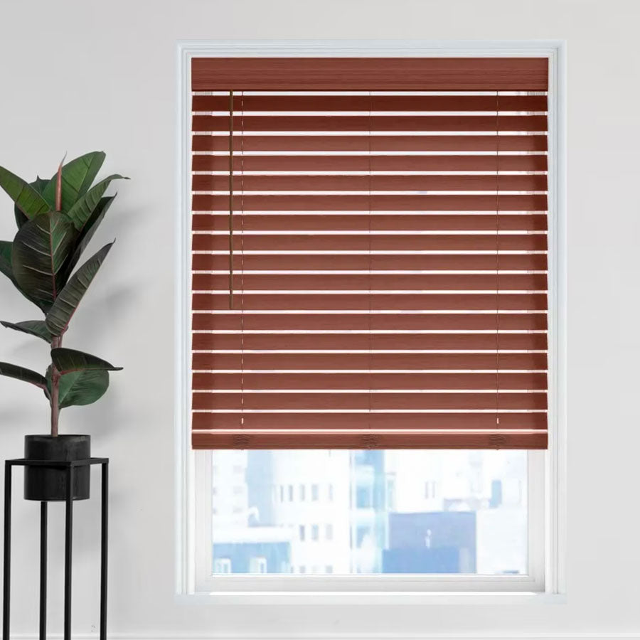 2 1/2" Magnificent Modern Faux Wood Blinds