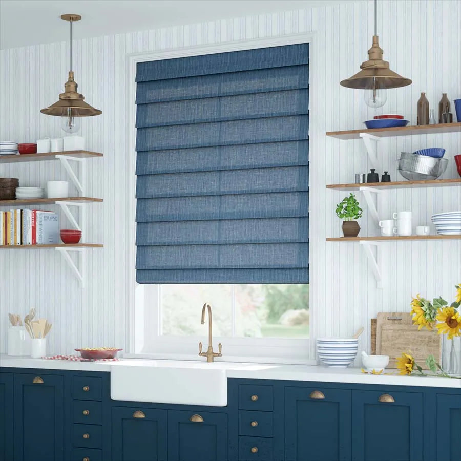 Distressed Chic Roman Shades