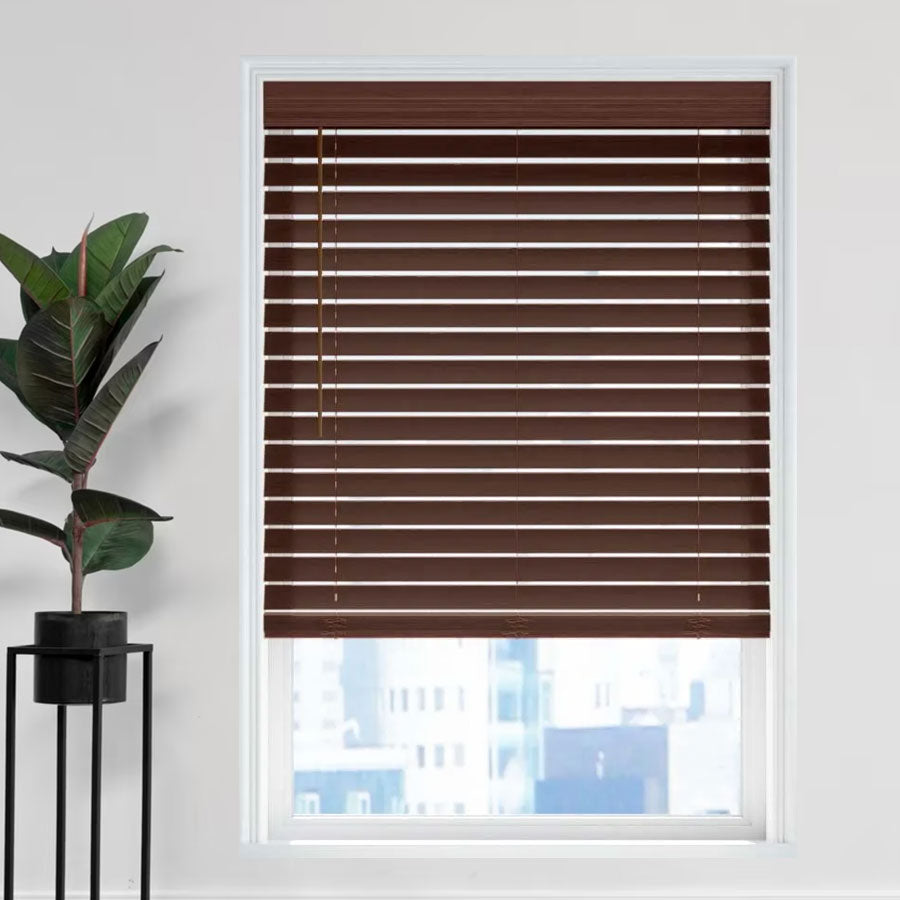 2 1/2" Magnificent Modern Faux Wood Blinds