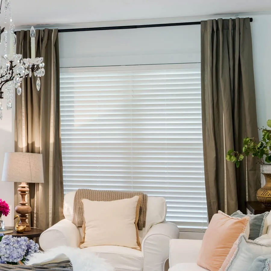 2" Magnificent Modern Faux Wood Blinds