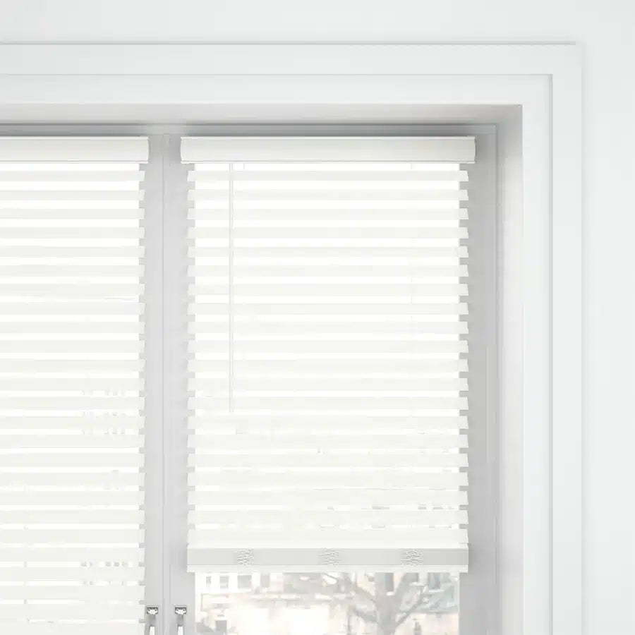 2" Neutral Cordless Faux Wood Blinds